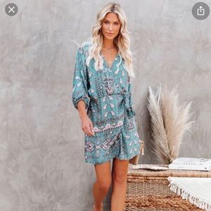Love stitch wrap dress